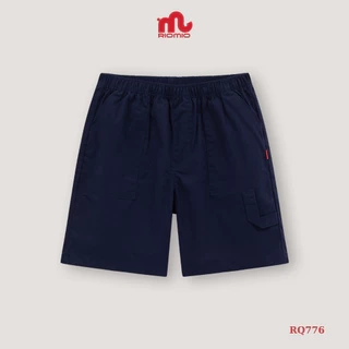 Quần đùi bé trai kaki RIOMIO size 13-27kg xanh than chất kaki cotton thoáng mát RQ776