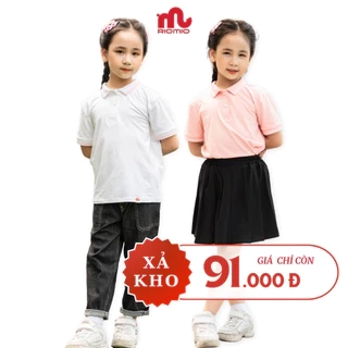 Áo polo bé gái RIOMIO size 21-42kg tay ngắn cổ bẻ cho bé đi học RA506