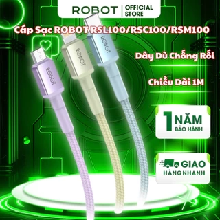 Cáp Sạc ROBOT RDL100s/RDC100s/RDM100s Chất Liệu PVC Chống Rối