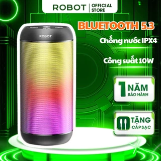 Loa Bluetooth ROBOT RB510 Bass Lớn Công Suất 10W Đèn Led RGB Chống Nước - Hỗ trợ Kết Nối Thẻ Nhớ/USB/ AUX Cổng 3.5