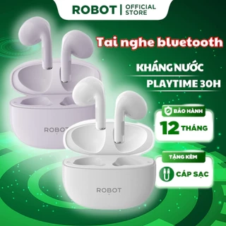 Tai Nghe Bluetooth 5.3 ROBOT Airbuds T50S Semi InEar Kháng Nước IPX4 Âm Thanh Rõ Nét, Playtime 24h
