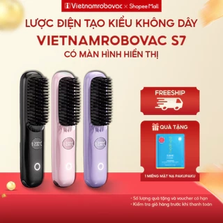 Lược Điện Mini Tạo Kiểu Không Dây Vietnamrobovac S7 - Chăm Sóc Tóc Suôn Mượt bằng Ion Âm - BH 12 THÁNG