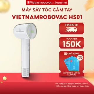 Máy Sấy Tóc Đa Năng Ion Âm HS01 Vietnamrobovac Digital High - Chế Độ Sấy Trẻ Em - Hàng Chính Hãng