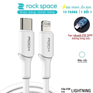 Dây cáp sạc nhanh ip chính hãng Rockspace Z18 bảo hành 1 năm 1 đổi 1
