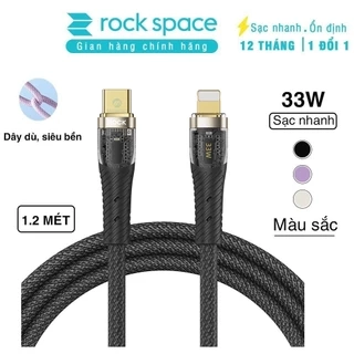 Dây cáp sạc nhanh iphone PD 33W Rockspace Z21 dây dù Hàng chính hãng bảo hành 1 năm 1 đổi