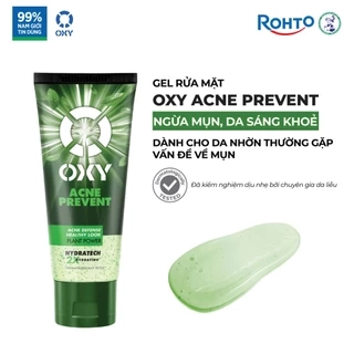 Sữa rửa mặt cho nam Oxy sạch dịu nhẹ, kiềm dầu dạng kem Oxy Oil Acne Wash 100g