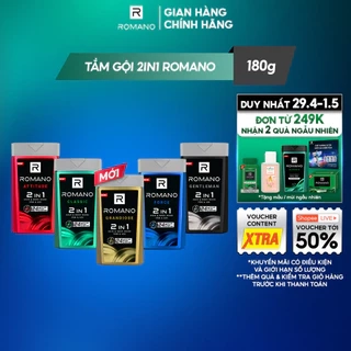 Tắm gội cho nam 2 trong 1 Romano 2in1 180g/chai