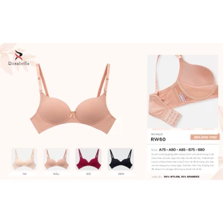 Áo lót nữ ROSABELLA không gọng, đệm mỏng 0.5cm với mặt lót trong 2 lưới chéo nhau RW60