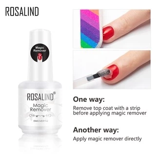Chai tẩy sơn móng tay Rosalind cho keo dán móng tay 15ml