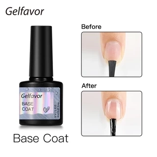 Gelfavor 8ml Đế Coat top Coat ngâm off top Gel Ba Lan Sáng Cho Móng Tay Nghệ Thuật Thiết Kế Đèn LED / UV