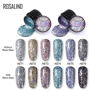 Rosalind 5ml Gel cầu vồng đầy sao sáng cho đèn LED / UV thiết kế nghệ thuật làm móng