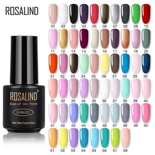 Rosalind 7ML Màu Nguyên Chất 58 Màu 31-45 UV Gel Sơn Móng Tay Sơn Móng Tay Sơn Mài Lâu Dài