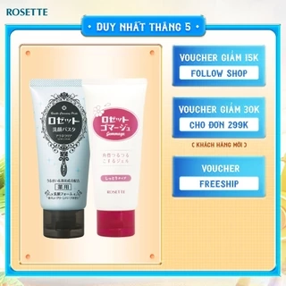 Combo Tẩy Tế Bào Chết Rosette Dành Cho Da Khô Gommage Moist 120g Và Sữa Rửa Mặt Rosette Làm Giảm Mụn 120g