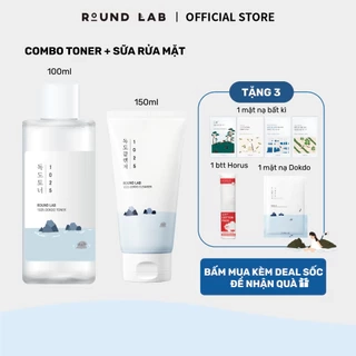Combo Round Lab Sữa rửa mặt 1025 Dokdo Cleanser 150ml & Nước hoa hồng 1025 Dokdo Toner 100ml