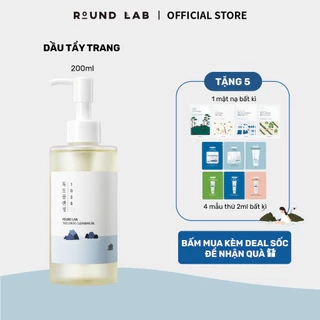 Round Lab Dầu Tẩy Trang 1025 Dokdo Cleansing Oil 200ml làm sạch lớp trang điểm và bụi mịn