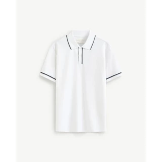 Áo Polo Nam Tay Ngắn Vải Cotton Phối Cổ Form Fitted - Routine 10S25POL006