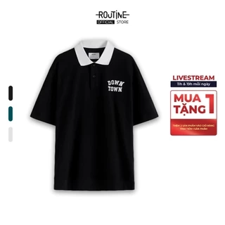 Áo Polo Nam Thêu Đắp "Down Town" Form Boxy - Routine 10F23POL012