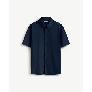Áo Sơ Mi Nam Tay Ngắn Trơn Vải Linen Form Regular - Routine 10S25SHS004
