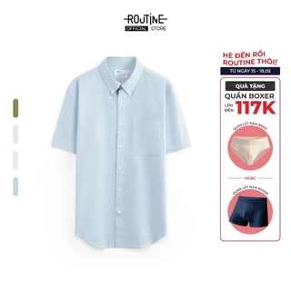 Áo Sơ Mi Nam Tay Ngắn Oxford Form Fitted - Routine 10S25SHS002
