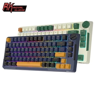 Rk H81 Máy Thời Gian Màu Sắc Phù Hợp Với Royal Kludge 81 Phím Ba Chế Độ Cấu Trúc Bàn Phím Rgb Cáp 2.4g Không Dây Ba Chế Độ 81 Chìa Khóa