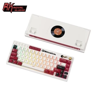 Royal Kludge RK M65 Famicom 66 Key Tri-Mode RGB Có Dây Bluetooth 2.4G Không Dây Có Núm Bàn Phím Cơ