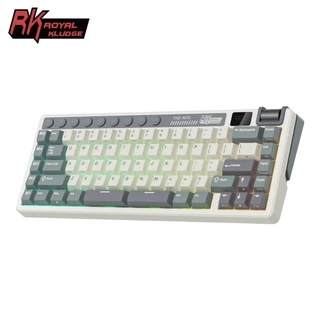 Royal Kludge RK M70 Cyan Tím 73 Chìa Khóa Tri-Mode Không Dây Với Màn Hình TFT Đệm Bàn Phím Cơ