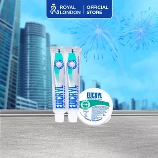 Combo 2 Kem đánh răng ( 62gx2) + bột đánh răng Eucryl ( 50g) hỗ trợ làm trắng răng