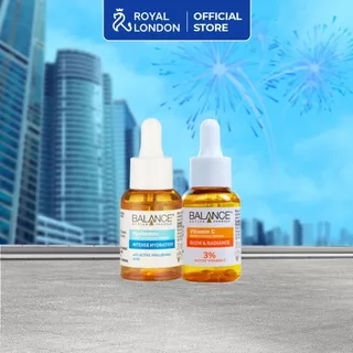 Combo sáng da và dưỡng ẩm serum Vitamin C 3% + [Date 08.2025] Serum Hyaluronic Balance Active Formula 30ml/ chai