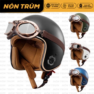 Mũ bảo hiểm 3/4 RONA R8 kèm kính phi công cao cấp chính hãng, freeship, bảo hành 12 tháng