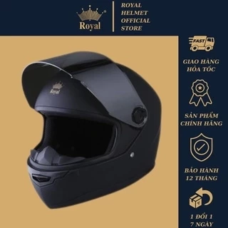 Mũ bảo hiểm fullface Royal M136 có kính đen nhám đi xe máy phượt cho nam và nữ chính hãng