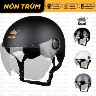 Mũ bảo hiểm nửa đầu Royal M162K có kính chắn che mặt đi xe máy chính hãng bảo hành 12 tháng