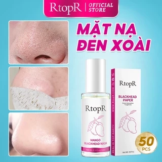 Set sản phẩm lột mụn đầu đen RtopR gồm serum + 50 giấy lột mụn cho mũi 10ml RtopR Mango Blackhead Remover Mask Deep Cleans Pores 10ml+50pcs paper
