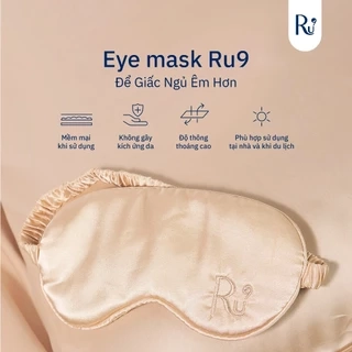 Bộ Bịt Mắt Cao Cấp Ru9 - Chất Liệu Sateen Sang Trọng, Thoáng Mát | Giúp Thoải Mái Dễ Ngủ | Bao Gồm 2 Set