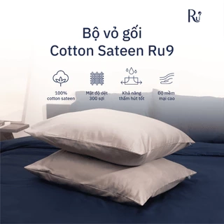Bộ Vỏ Gối Cotton Sateen Ru9