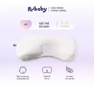 Gối Em Bé (0-4 tuổi) Rubaby, Chất Liệu Memory Foam Êm Ái, Thiết Kế Nâng Đỡ Phần Cổ Vai Gáy Cho Bé