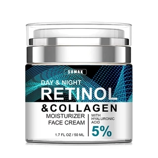 RUOALL Kem Retinol Chứa Axit Hyaluronic Collagen Giúp Dưỡng Ẩm Nâng Cơ Mặt Chống Lão Hóa Và Nếp Nhăn Cho Nam Và Nữ 50G