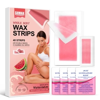 RUOALL 40 miếng giấy sáp tẩy lông siêu mạnh - tẩy lông nhanh, thích hợp cho làn da nhạy cảm, phổ biến khắp cơ thể, mịn màng lâu trôi
