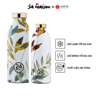 Bình giữ nhiệt chân không 24Bottles 330ml chất liệu thép không gỉ màu Rose Gold