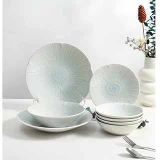 Bộ bát đĩa sứ trắng cao cấp Kyosendan Nhật Bản | Sa Maison x MinoWare