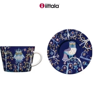 Tách sứ uống trà Taika Iittala 200ml Phần Lan, họa tiết Bắc Âu trắng