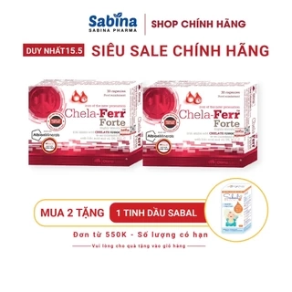 2H sắt Chela-Ferr® Forte (28mg)–Thực phẩm bảo vệ sức khoẻ dùng cho bà bầu, sau sinh và người thiếu máu.11,4g- Olimp Labs
