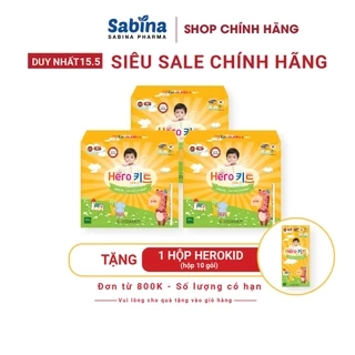 3H Herokid Gold –Thực phẩm bảo vệ sức khỏe bổ sung Canxi và Vitamin D3, kẽm cho trẻ từ 1 tuổi. 1Hộp_30 gói-10g