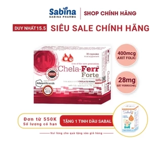 Sắt Chela Ferr®  Forte -Thực phẩm bảo vệ sức khoẻ chứa sắt Ferrochel dạng Chelate cho bà bầu và sau sinh11,4g-Olimp Labs