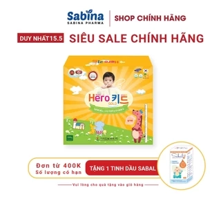 Siro HEROKID GOLD. Thực phẩm bảo vệ sức khoẻ cho trẻ từ 1 tuổi chậm lớn, còi xương, thiếu vitamin D. Hộp to 30 gói.