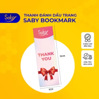 Bookmarks đánh dấu trang sách kẹp sách Saby, thank you MÀU HỒNG – 0001