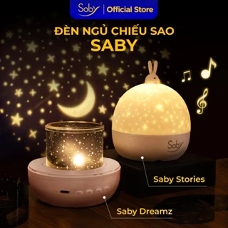 Đèn ngủ chiếu sao Saby hình Bầu Trời Sao phát nhạc loa bluetooth đèn chiếu trần 3D pin sạc