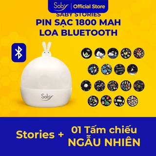 Đèn ngủ chiếu sao Saby Stories phát nhạc loa bluetooth kèm 01 tấm chiếu NGẪU NHIÊN, BH 12 tháng