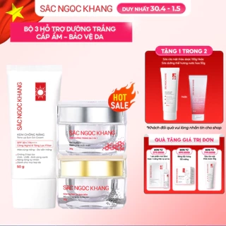 Combo Sắc Ngọc Khang 3 Món Mờ Nám - Nâng Tông - Bảo Vệ Toàn Diện (Kem Ngày 30g + Kem Đêm 30g + Kem chống nắng 50g)