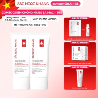 Kem Chống Nắng SẮC NGỌC KHANG 50G chống nắng phổ rộng với 6 màng lọc Filter