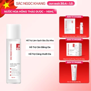 Nước Hoa Hồng thảo dược thiên nhiên Sắc Ngọc Khang 145ml giúp làm cân bằng da, se khít lỗ chân lông